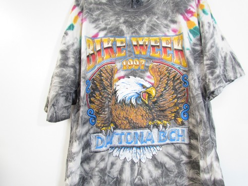 Vintage T Shirt Bike Week Tie Dye Daytona Beach Ryder Sport 97 -XL Single Stitch - Picture 2 of 6