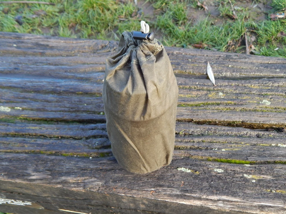 Tasche für Nalgene Flasche 1L, Weithalsflasche - Bushcraft, gewachstes Canvas. - Bild 4 von 4