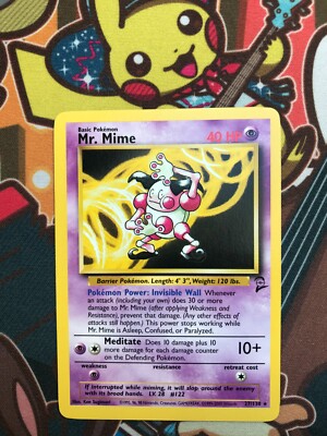 Mr. Mime 27/130 Base Set 2 english Pokemon Karten NM
