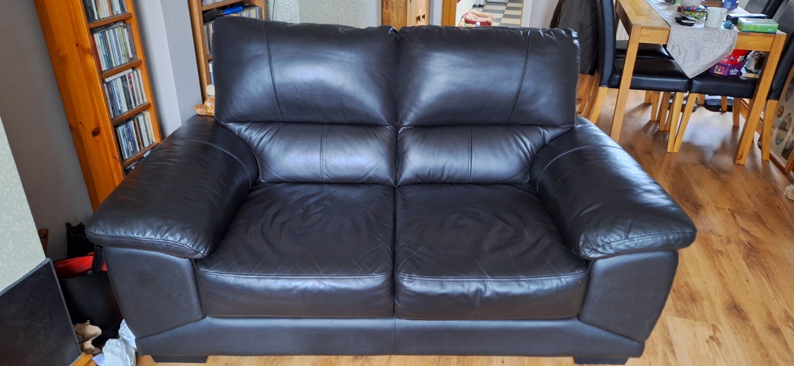 2 and 3 seater brown leather sofas eBay