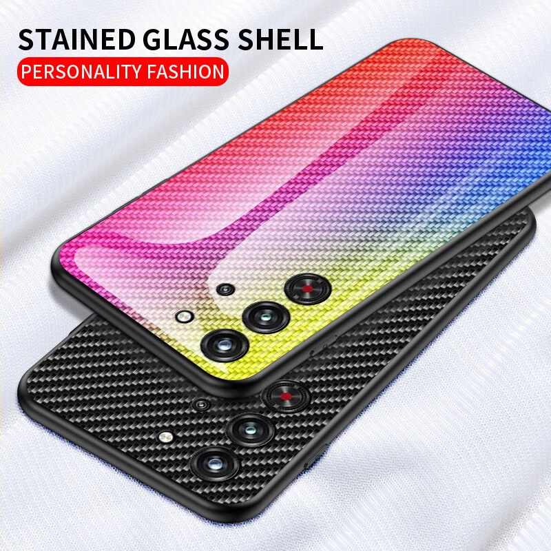 For ZTE nubia Red Magic 10 Pro+ Phone Case Carbon Fiber Glass Shell Soft Cover - Image 3 of 4