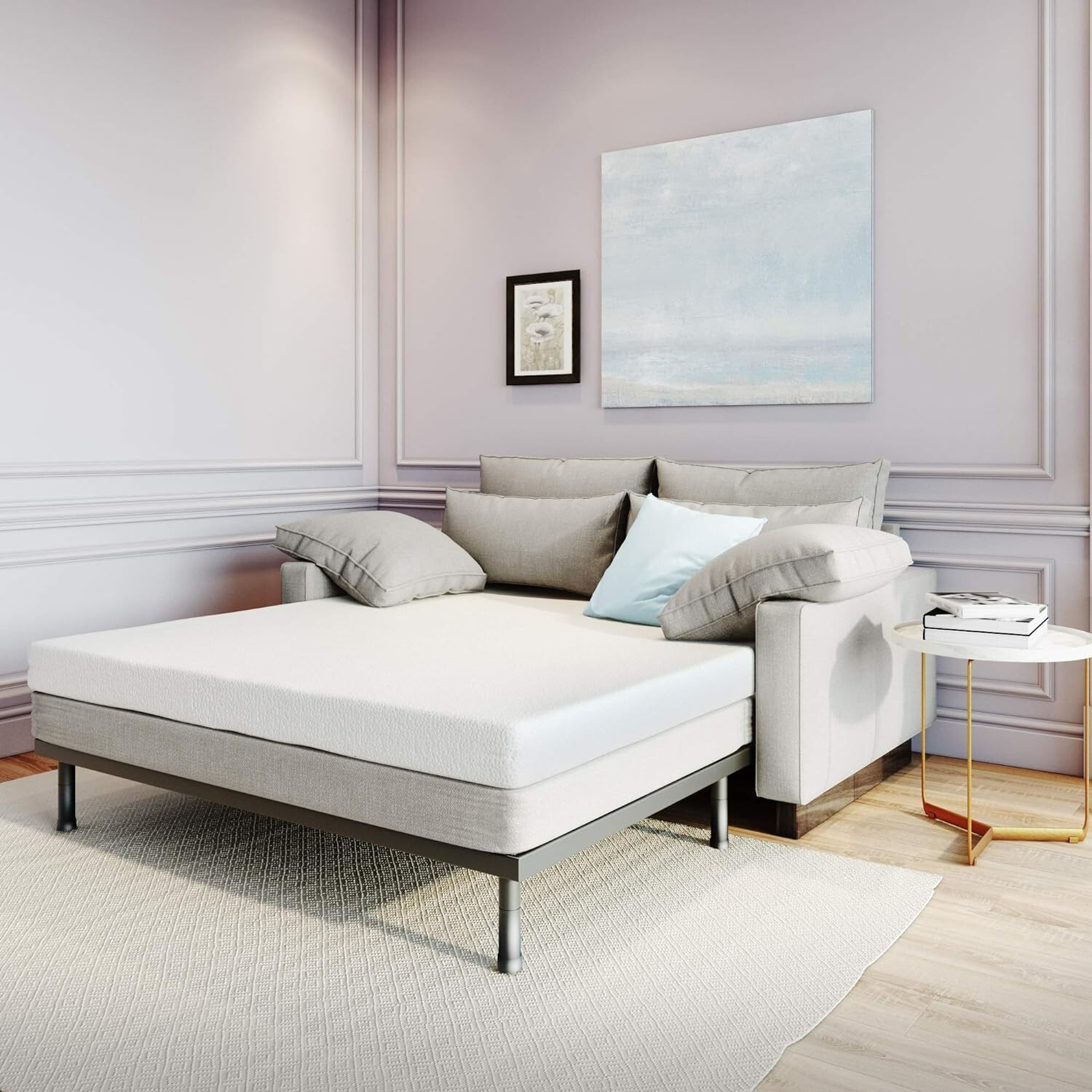 Classic Brands 4.5 inch Memory Foam Sofa Bed Mattress Queen 