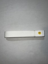 NEW Martial Arts 1.5" Wide Karate Taekwondo Judo Double Wrap White Belt Size 0
