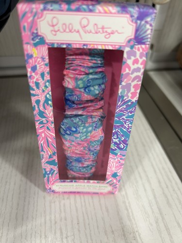 NIB Lilly Pulitzer Scrunchie Apple Watch Band SPLENDOR IN THE SAND Feature - Zdjęcie 6 z 6