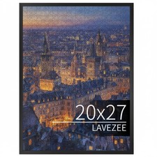 Puzzle Frame 20x27, Black 20x27 Frame for Puzzle Photo Picture for Wall, Meta...