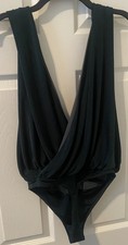 Free People Intimately Beautiful Emerald Dark Green Body Suit Size Medium