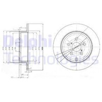 Delphi 2X Bremsscheibe Hinten Ø280 Voll FüR Toyota Avensis Station Wagon T25