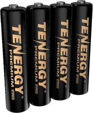 Tenergy Premium PRO Rechargeable AAA Batteries, High Capacity 1100mAh NiMH AAA