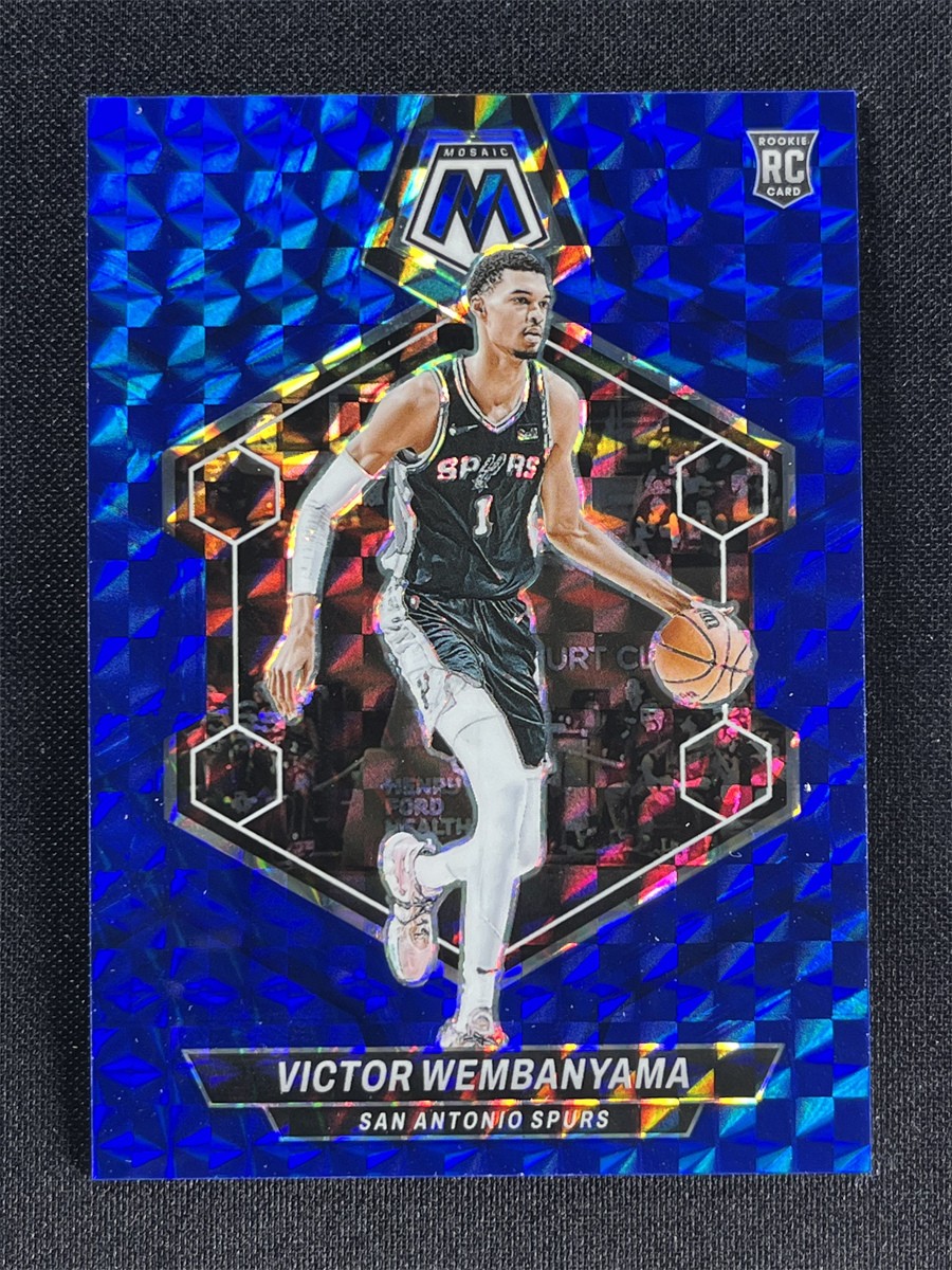 2023-24 Panini Mosaic Victor Wembanyama #238 Blue Mosaic Prizm Rookie RC /199