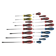 Combination Screwdrivers Set, 18-piece Multi Material Handle Color Coded
