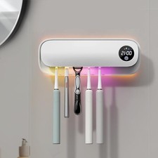 Toothbrush Holder for Bathroom, Smart Toothbrush Holder with Cleaning/Drying/...