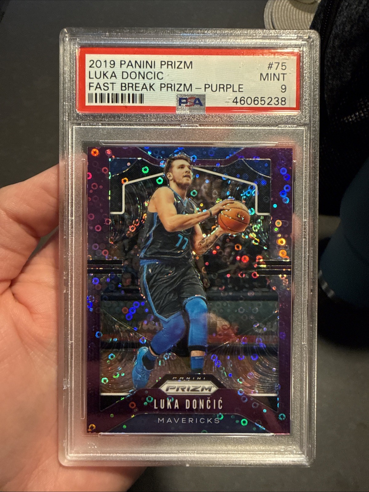 2019 PANINI PRIZM 75 LUKA DONCIC FAST BREAK PRIZM-PURPLE