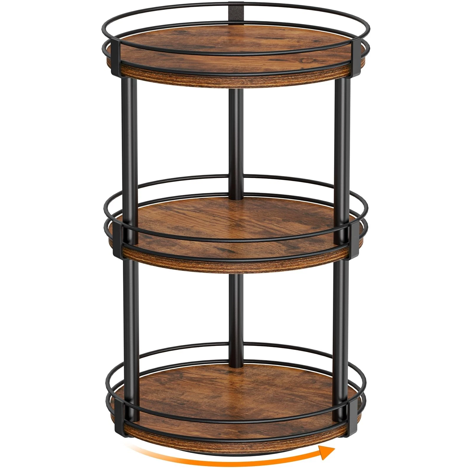 Lazy Susan Organizer, 3 Tier Rotating Spice Rack, Turntable Lazy Susan Kitche...