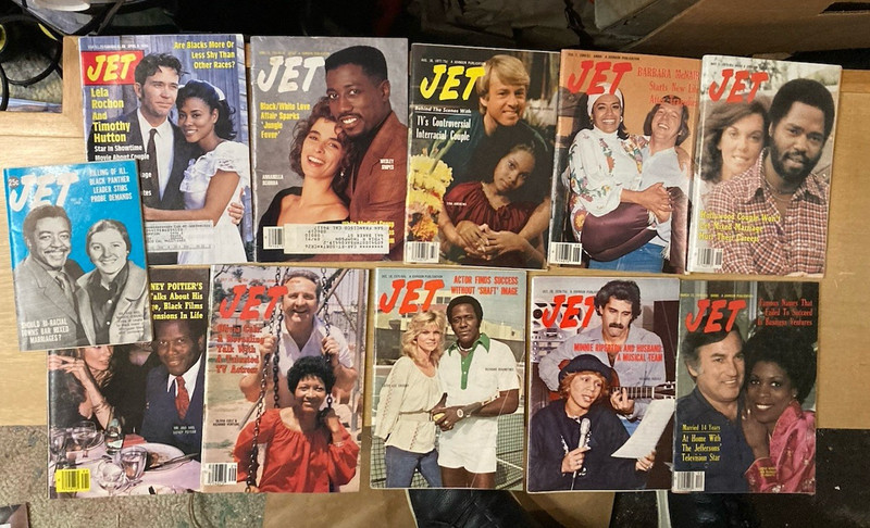 Jet Magazine- Lot of 11 magazines - Melting Pot Interracial Couples In Hollywood