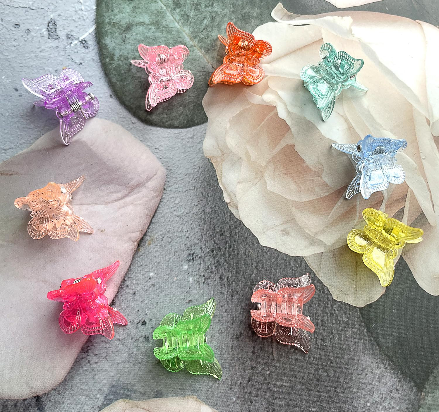 Mini Butterfly Hair Claw Clips, Glitter Hair Clips Claw,Small Hair Clips,Sparkly