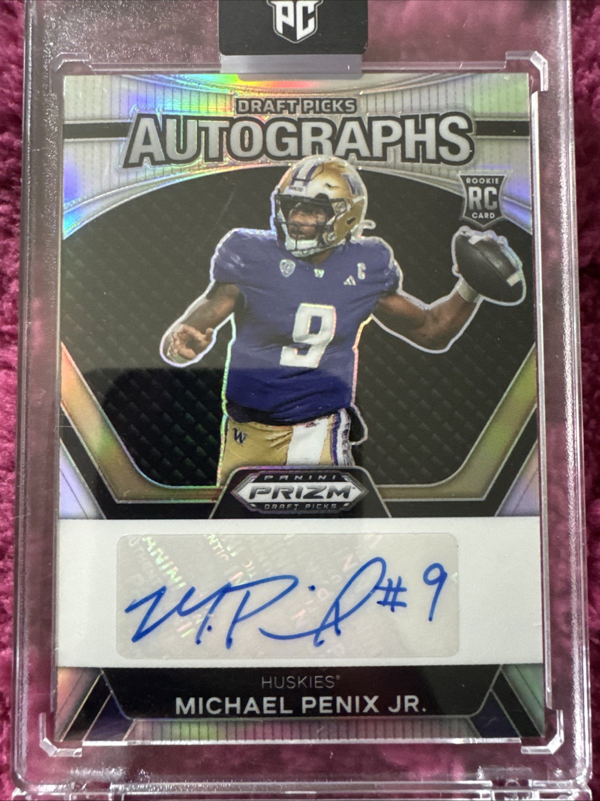 2024 Prizm Draft Picks - MICHAEL PENIX BLUE RC AUTO #149/149 Made #DPA-MPJ