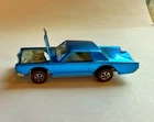 Vintage 1968 Hot Wheels Redline Custom Continental Mark III Blue USA Original O