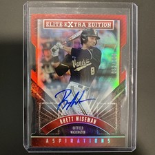 2015 Panini Elite Extra RHETT WISEMAN Aspirations Red Die-cut Auto 32/100  Mint