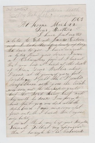CIVIL WAR LETTER - 113th Ohio Infantry, Cowardice of General (Battle Perryville)