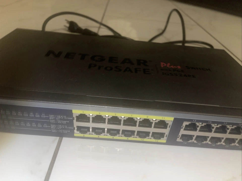NETGEAR ProSAFE 24-Port Gigabit Managed Switch w/12 PoE Ports 100W (JGS524PE) - Image 2 of 2