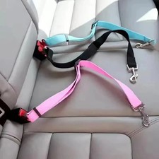 Dog Car Seat Belt Harness Safety Leash Adjustable Pet Travel Protector Clip