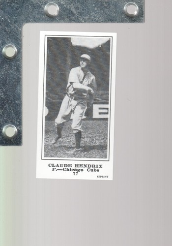 Claude Hendrix [Blank Back] #77 1916 M101 5 Sporting News card