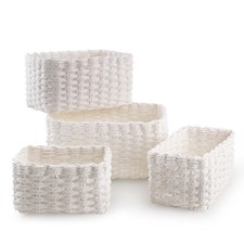 Wicker Basket, Revivoer Set of 4 Small Wicker Hamper for Gifts, Multifunction...