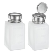 Liquid Dispensers Push Down, Pump Bottle 180ml 6oz  2 PCS  White