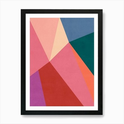 Geometrische Komposition 17 2 Kunstdruck gerahmtes Wandbild Poster Leinwanddruck Bild
