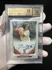 2014 MOOKIE BETTS ROOKIE BOWMAN CHROME AUTO BGS 10 PRISTINE - LA DODGERS #BCAPMB