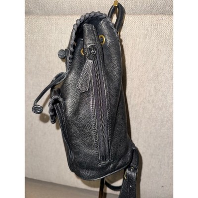 YSL Yves Saint Laurent Black Whipstitch Leather Flap  display picture 3