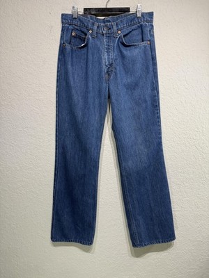 Vintage Levis 517 Jeans Mens 33x31 Blue Denim Bootcut Orange Tab Made USA 70s