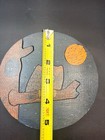 Vintage Cartoon Owl Perched on Branch Under the Moon Round Wood Puzzle — photo 2