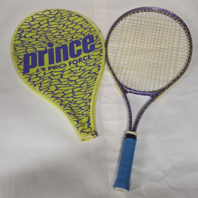#ad Prince JR Pro Force Oversize Tennis Racquet w Cover Purple Yellow $40.00