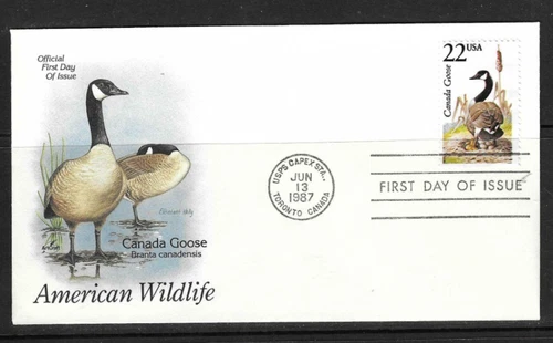 USA SC # 2334 North American Wildlife - Canada Goose - FDC . Artcraft..