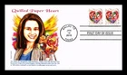 DR JIM STAMPS US COVER LOVE QUILLED PAPER HEART IMPERFORATE FDC PANDA CACHET