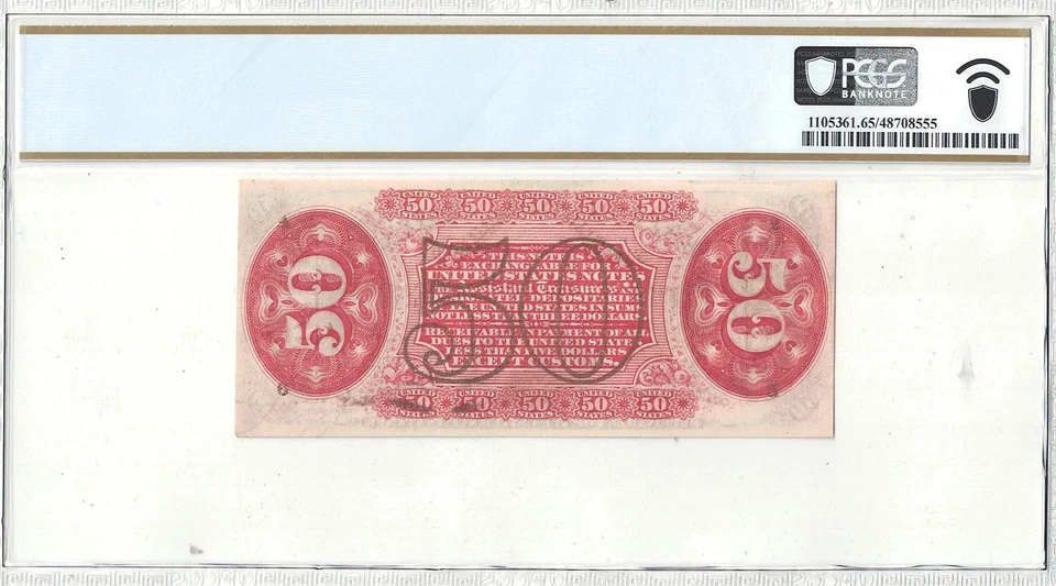 50 Cent 3rd Issue Fractional Currency Fr 1328 PCGS Gem CU-65 PPQ - Image 3 of 3