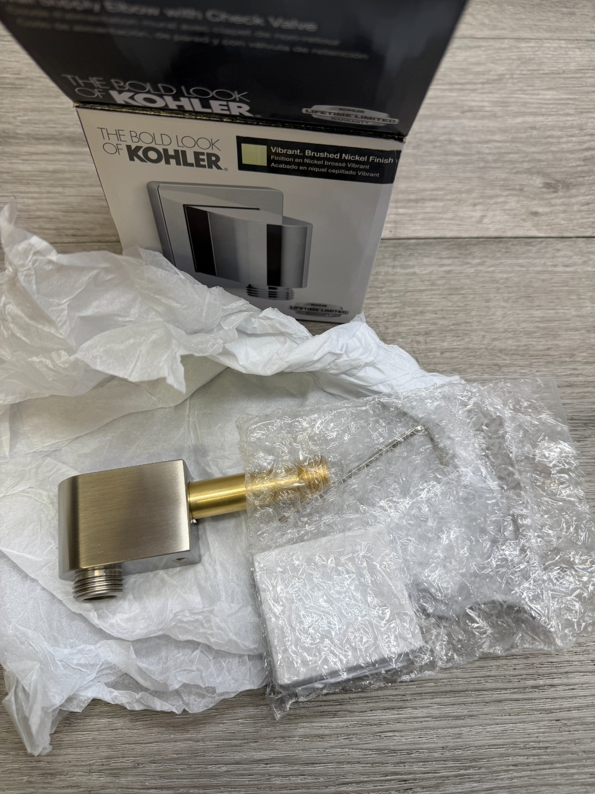 KOHLER K-98351-BN Awaken Wall-Mount Supply Elbow in Vibrant 