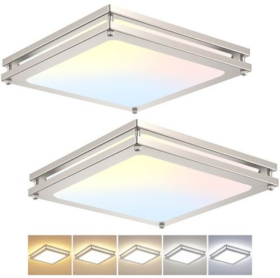 Square Flushmount Ceiling Light - 36W 3000K/3500K/4000K/5000K/6000K Dimmable ...