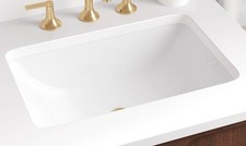 Signature Hardware SH129018WH Mangrove Undermount Bathroom Sink with Overflow