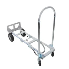 1000Lb Aluminum Hand Truck 2 In 1 Folding Trolley Convertible Folding Dolly Cart