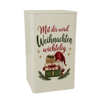 Dose 900Ml Weihnachten - Tannenzweigen Und Sternen Vorratsdose Mit Spruch: Mit