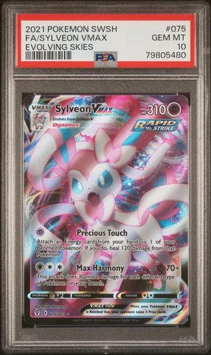 Sylveon Vmax 075/203 Evolving Skies Pokemon PSA 10