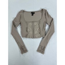 Cream Lace Corset Crop Top Fairycore Coquette Cottagecore Soft Girl Feminine