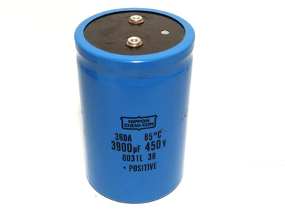 Nippon Chemi-Con 36DA 3900uF 450V- Electrolytic Capacitor w/Screw Terminals