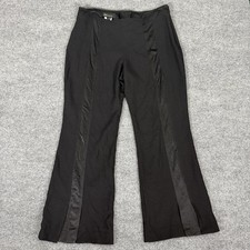 Escada Pants Women 44 US 12 Black Tuxuedo Wid...