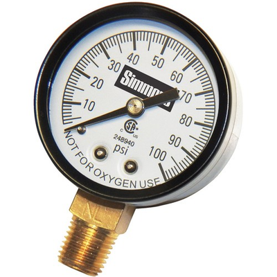 #ad #ad Simmons 1 4 In. MPT Fitting 100 psi Pressure Gauge 1305 Simmons 1305 $12.43