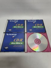 Fujifilm CD-R 80 Min 700MB Sealed Blank Recordable Disc Lot Of 4 48x Write Speed