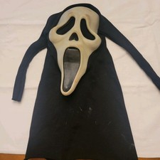 Vintage Scream Mask Gen 1 Cotton Shroud Fun World Div 1 Owner Glow In Dark 11.5"