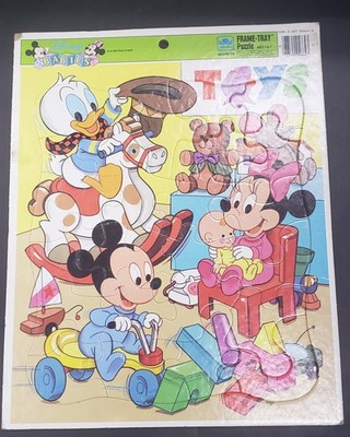 Vintage Disney Babies Golden Frame-Tray Puzzle Ages 3-7 Mickey Minnie Donald